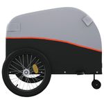 Sport si Outdoor - Ciclism - Accesorii pentru biciclete - Remorci biciclete - Remorca pentru biciclete, negru și portocaliu, 45 kg, fier, mărime 68x133x68 cm - Infinity.ro