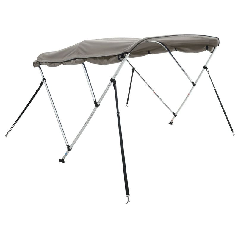 Auto si Moto - Ambarcatiuni - Accesorii ambarcatiuni - Parasolar Bimini 4 arcuri, pereti laterali 243x(170-182)x137 cm, gri antracit - Infinity.ro