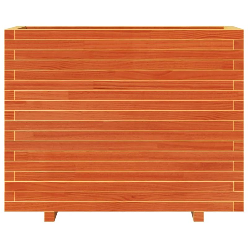 Casa si Gradina - Gradinarit si plante - Plante si ghivece - Ghivece si suporturi - Jardiniera de gradina, maro ceruit, 90x40x72 cm, lemn masiv pin - Infinity.ro