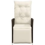 Casa si Gradina - Gradina si terasa - Mobilier exterior - Scaune si sezlonguri gradina - Scaune de gradina rabatabile, 2 buc., cu perne, maro, poliratan - Infinity.ro