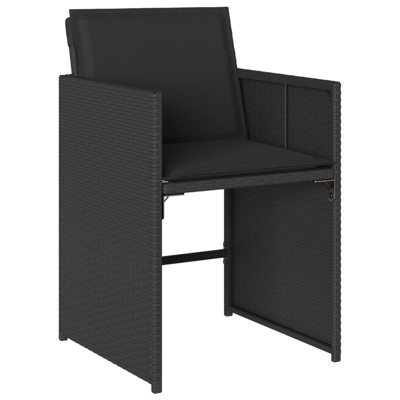 Casa si Gradina - Gradina si terasa - Mobilier exterior - Seturi mobila gradina - Set mobilier de gradina cu perne, 9 piese, negru, poliratan - Infinity.ro