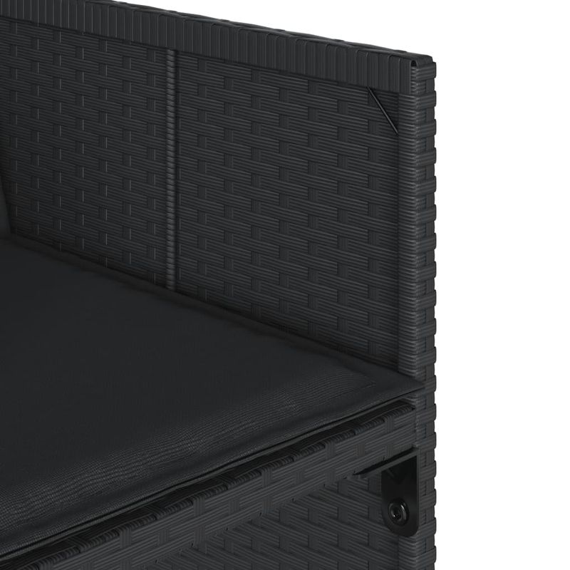 Casa si Gradina - Gradina si terasa - Mobilier exterior - Seturi mobila gradina - Set mobilier de gradina cu perne, 9 piese, negru, poliratan - Infinity.ro