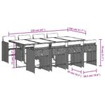Casa si Gradina - Gradina si terasa - Mobilier exterior - Seturi mobila gradina - Set mobilier de gradina cu perne, 9 piese, negru, poliratan - Infinity.ro