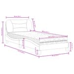 Casa si Gradina - Mobilier - Paturi si accesorii - Paturi - Pat cu saltea, alb si negru, 90x200 cm, piele ecologica - Infinity.ro
