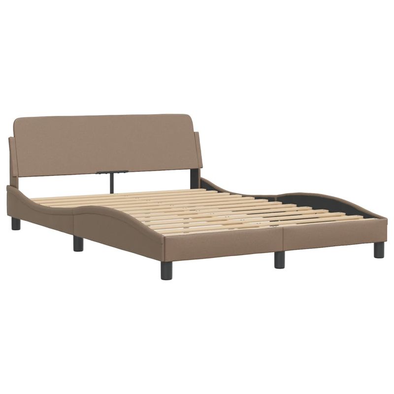 Casa si Gradina - Mobilier - Paturi si accesorii - Paturi - Pat cu saltea, cappuccino, 120x200cm piele ecologica - Infinity.ro