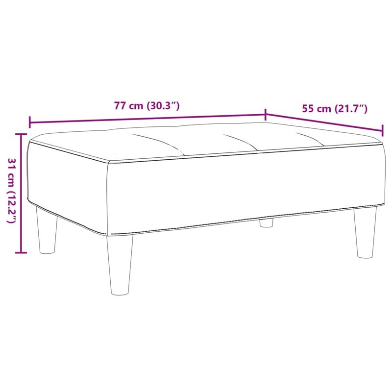 Casa si Gradina - Mobilier - Scaune si fotolii - Tabureti - Taburet, negru, 77x55x31 cm, material textil - Infinity.ro