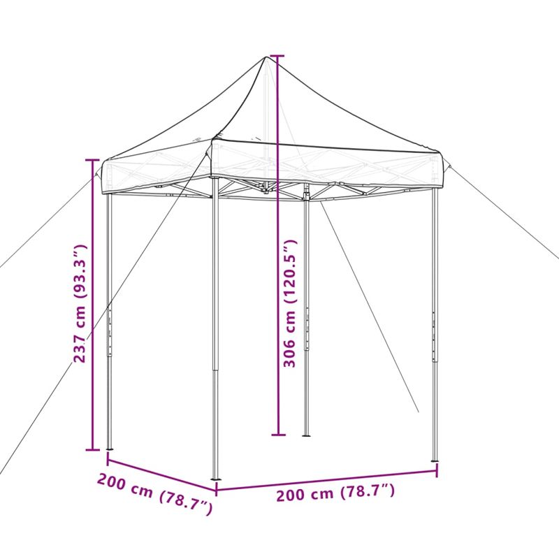 Casa si Gradina - Gradina si terasa - Umbrele si pavilioane - Pavilioane - Cort de petrecere pliabil Pop-Up, portocaliu, 200x200x306 cm - Infinity.ro