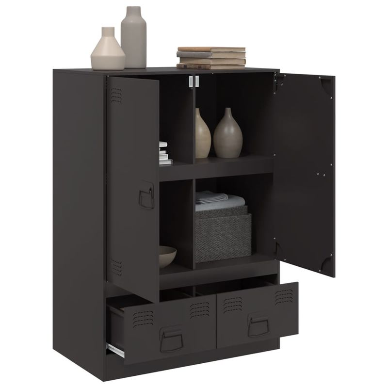 Casa si Gradina - Mobilier - Comode si corpuri - Corpuri bucatarie - Dulap inalt, negru, 67x39x95 cm, otel - Infinity.ro