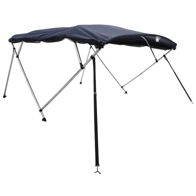 Auto si Moto - Ambarcatiuni - Accesorii ambarcatiuni - Parasolar Bimini 4 arcuri pereti din plasa 243x(230-244)x137 cm, albastru - Infinity.ro