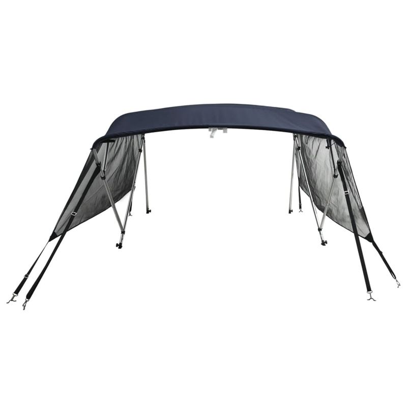 Auto si Moto - Ambarcatiuni - Accesorii ambarcatiuni - Parasolar Bimini 4 arcuri pereti din plasa 243x(230-244)x137 cm, albastru - Infinity.ro