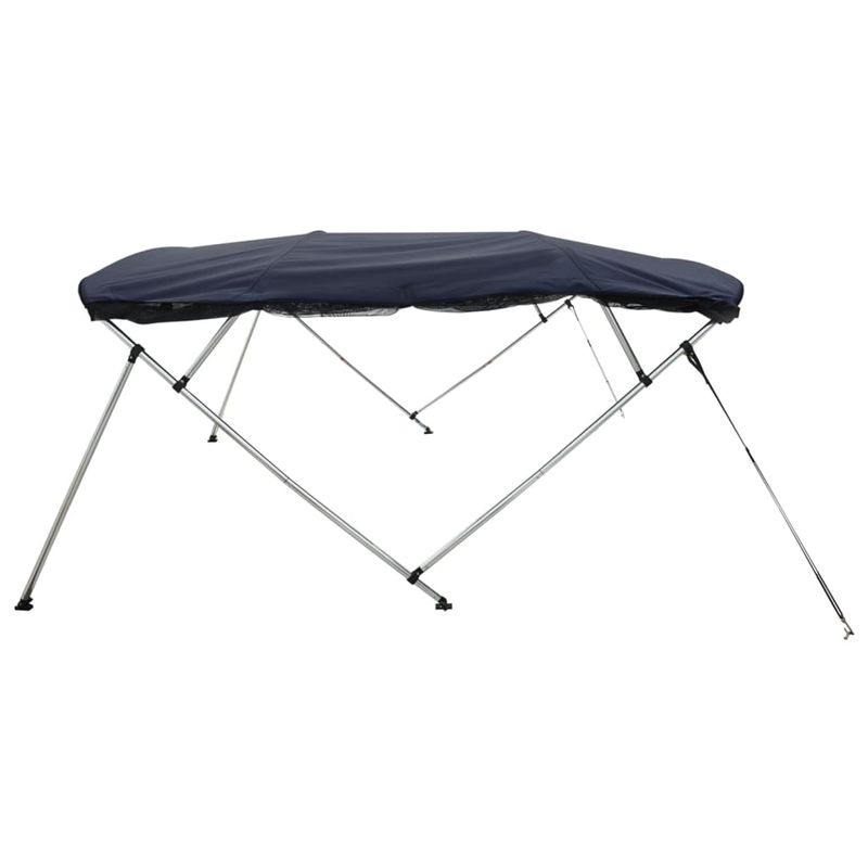 Auto si Moto - Ambarcatiuni - Accesorii ambarcatiuni - Parasolar Bimini 4 arcuri pereti din plasa 243x(230-244)x137 cm, albastru - Infinity.ro