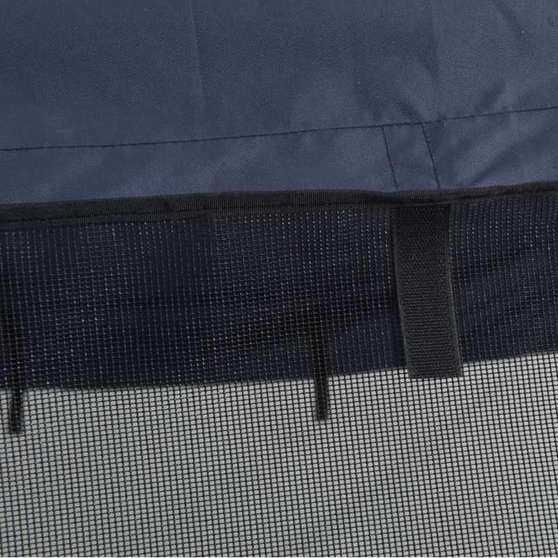 Auto si Moto - Ambarcatiuni - Accesorii ambarcatiuni - Parasolar Bimini 4 arcuri pereti din plasa 243x(230-244)x137 cm, albastru - Infinity.ro