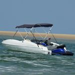Auto si Moto - Ambarcatiuni - Accesorii ambarcatiuni - Parasolar Bimini 3 arcuri, pereti laterali 183x(170-182)x137 cm, albastru - Infinity.ro