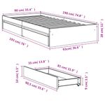 Casa si Gradina - Mobilier - Paturi si accesorii - Paturi - Cadru de pat cu sertare stejar sonoma 90x190 cm lemn prelucrat - Infinity.ro