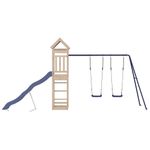 Jucarii, Copii si Bebe - Jucarii si jocuri - Jucarii de exterior - Spatii de joaca si accesorii - Set de joaca pentru exterior, lemn masiv de pin - Infinity.ro