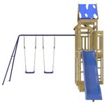 Jucarii, Copii si Bebe - Jucarii si jocuri - Jucarii de exterior - Spatii de joaca si accesorii - Set de joaca pentru exterior, lemn de pin impregnat - Infinity.ro