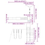 Jucarii, Copii si Bebe - Jucarii si jocuri - Jucarii de exterior - Spatii de joaca si accesorii - Set de joaca pentru exterior, lemn de pin impregnat - Infinity.ro