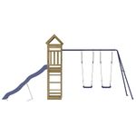 Jucarii, Copii si Bebe - Jucarii si jocuri - Jucarii de exterior - Spatii de joaca si accesorii - Set de joaca pentru exterior, lemn de pin impregnat - Infinity.ro