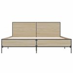 Casa si Gradina - Mobilier - Paturi si accesorii - Paturi - Cadru de pat, stejar sonoma, 140x200cm, lemn prelucrat si metal - Infinity.ro