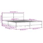 Casa si Gradina - Mobilier - Paturi si accesorii - Paturi - Cadru de pat, stejar sonoma, 140x200cm, lemn prelucrat si metal - Infinity.ro