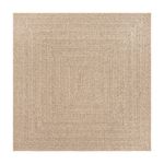 Casa si Gradina - Textile si covoare - Covoare - Covoare casa - Covor ZIZUR aspect iută, 240x240cm, pentru interior și exterior, maro, model dreptunghiular - Infinity.ro