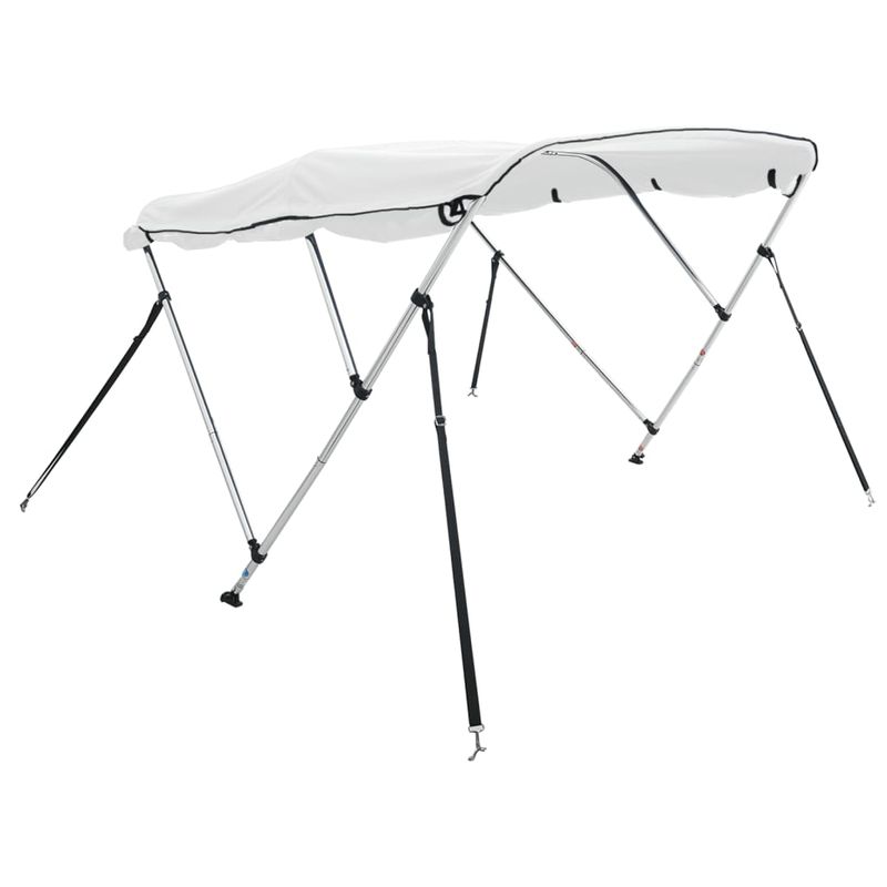 Auto si Moto - Ambarcatiuni - Accesorii ambarcatiuni - Parasolar Bimini 3 arcuri pereti laterali, 183x(154-167)x137 cm, alb - Infinity.ro