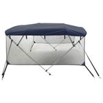Auto si Moto - Ambarcatiuni - Accesorii ambarcatiuni - Parasolar Bimini 4 arcuri pereti din plasa 243x(185-198)x137 cm, albastru - Infinity.ro
