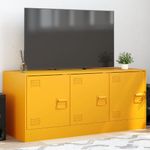 Casa si Gradina - Mobilier - Comode si corpuri - Comode - Dulap TV, galben mustar, 99x39x44 cm, otel - Infinity.ro