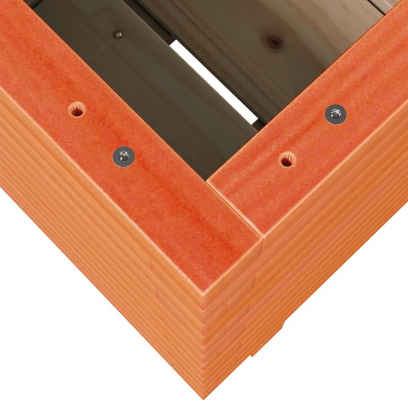 Casa si Gradina - Gradinarit si plante - Plante si ghivece - Ghivece si suporturi - Jardiniera gradina, maro ceruit, 40x40x49,5 cm, lemn masiv pin - Infinity.ro