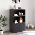 Casa si Gradina - Mobilier - Comode si corpuri - Comode - Servanta, negru, 67x39x107 cm, otel - Infinity.ro