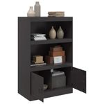 Casa si Gradina - Mobilier - Comode si corpuri - Comode - Servanta, negru, 67x39x107 cm, otel - Infinity.ro