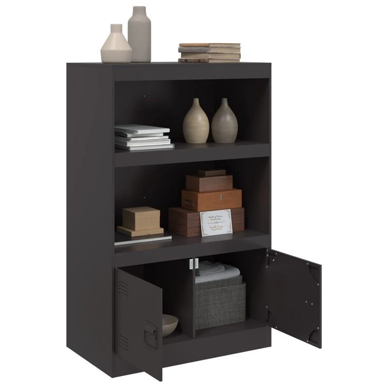 Casa si Gradina - Mobilier - Comode si corpuri - Comode - Servanta, negru, 67x39x107 cm, otel - Infinity.ro
