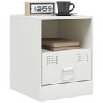 Casa si Gradina - Mobilier - Comode si corpuri - Noptiere - Noptiere, 2 buc., alb, 34,5x39x44 cm, otel - Infinity.ro