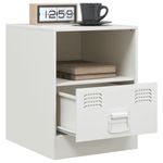 Casa si Gradina - Mobilier - Comode si corpuri - Noptiere - Noptiere, 2 buc., alb, 34,5x39x44 cm, otel - Infinity.ro