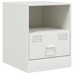 Casa si Gradina - Mobilier - Comode si corpuri - Noptiere - Noptiere, 2 buc., alb, 34,5x39x44 cm, otel - Infinity.ro