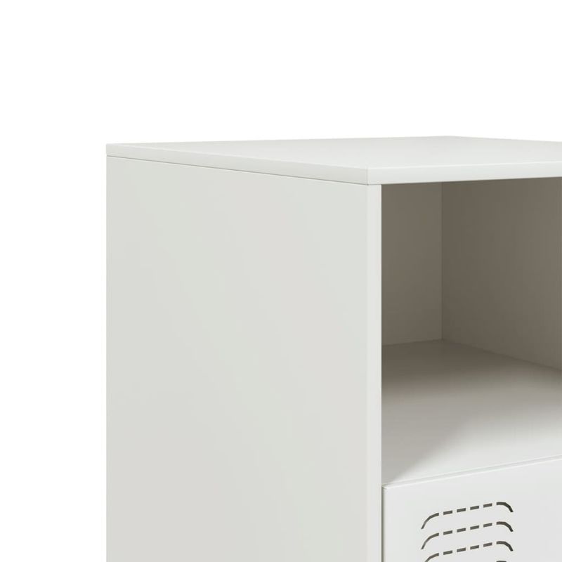 Casa si Gradina - Mobilier - Comode si corpuri - Noptiere - Noptiere, 2 buc., alb, 34,5x39x44 cm, otel - Infinity.ro