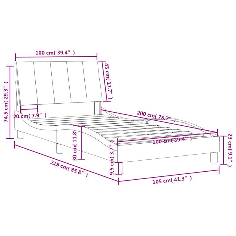 Casa si Gradina - Mobilier - Paturi si accesorii - Paturi - Pat cu saltea, verde inchis, 100x200 cm, catifea - Infinity.ro