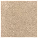 Casa si Gradina - Textile si covoare - Covoare - Covoare casa - Covor ZIZUR aspect iută, 200x200cm, pentru interior și exterior, maro, model rotund - Infinity.ro