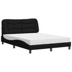 Casa si Gradina - Mobilier - Paturi si accesorii - Paturi - Pat cu saltea, negru, 120x200 cm, textil - Infinity.ro