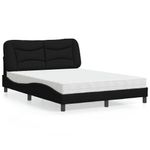 Casa si Gradina - Mobilier - Paturi si accesorii - Paturi - Pat cu saltea, negru, 120x200 cm, textil - Infinity.ro