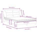 Casa si Gradina - Mobilier - Paturi si accesorii - Paturi - Pat cu saltea, negru, 120x200 cm, textil - Infinity.ro