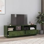 Casa si Gradina - Mobilier - Comode si corpuri - Comode - Dulapuri TV 2 buc., verde maslina, 67x39x44 cm Otel - Infinity.ro