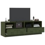 Casa si Gradina - Mobilier - Comode si corpuri - Comode - Dulapuri TV 2 buc., verde maslina, 67x39x44 cm Otel - Infinity.ro