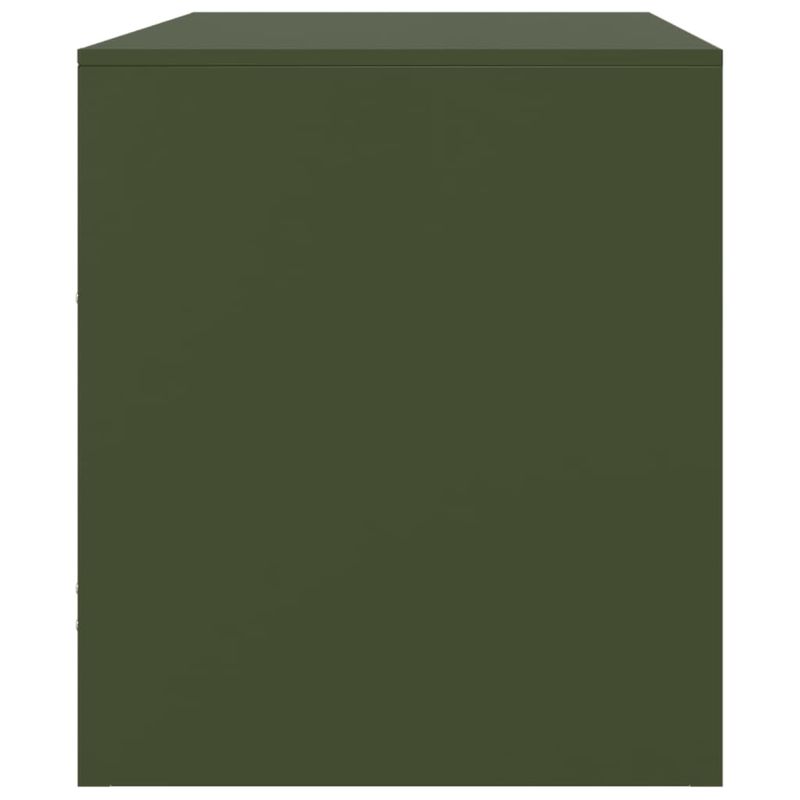 Casa si Gradina - Mobilier - Comode si corpuri - Comode - Dulapuri TV 2 buc., verde maslina, 67x39x44 cm Otel - Infinity.ro