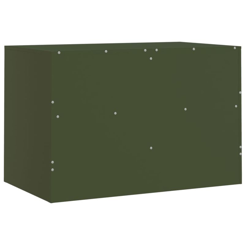 Casa si Gradina - Mobilier - Comode si corpuri - Comode - Dulapuri TV 2 buc., verde maslina, 67x39x44 cm Otel - Infinity.ro