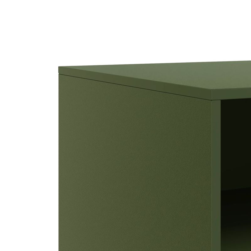 Casa si Gradina - Mobilier - Comode si corpuri - Comode - Dulapuri TV 2 buc., verde maslina, 67x39x44 cm Otel - Infinity.ro
