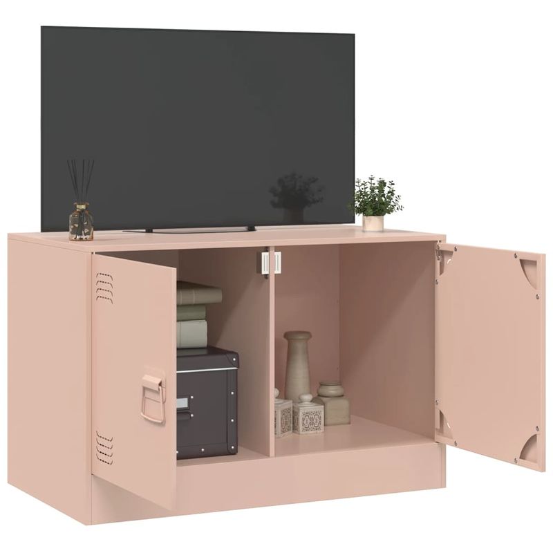 Casa si Gradina - Mobilier - Comode si corpuri - Comode - Comoda TV, roz, 67x39x44 cm, otel - Infinity.ro
