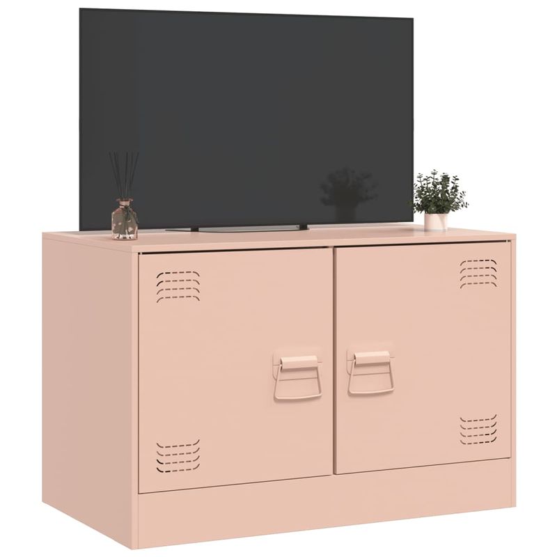 Casa si Gradina - Mobilier - Comode si corpuri - Comode - Comoda TV, roz, 67x39x44 cm, otel - Infinity.ro
