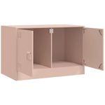 Casa si Gradina - Mobilier - Comode si corpuri - Comode - Comoda TV, roz, 67x39x44 cm, otel - Infinity.ro