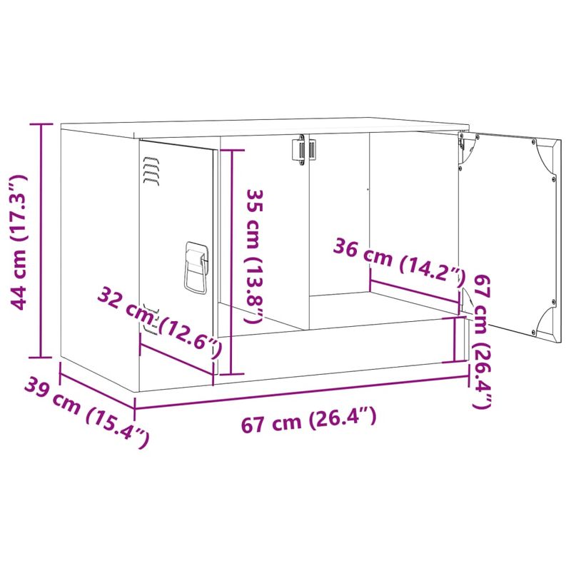 Casa si Gradina - Mobilier - Comode si corpuri - Comode - Comoda TV, roz, 67x39x44 cm, otel - Infinity.ro